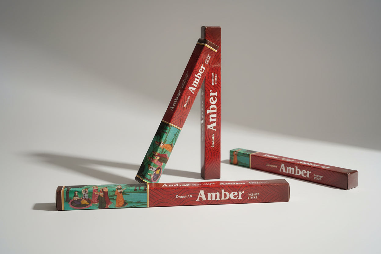 Incenso Darshan all’ambra bastoncini profumati per meditazione e relax
