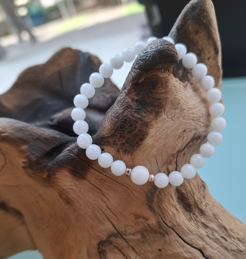 Bracciale mm 6 pietra di luna