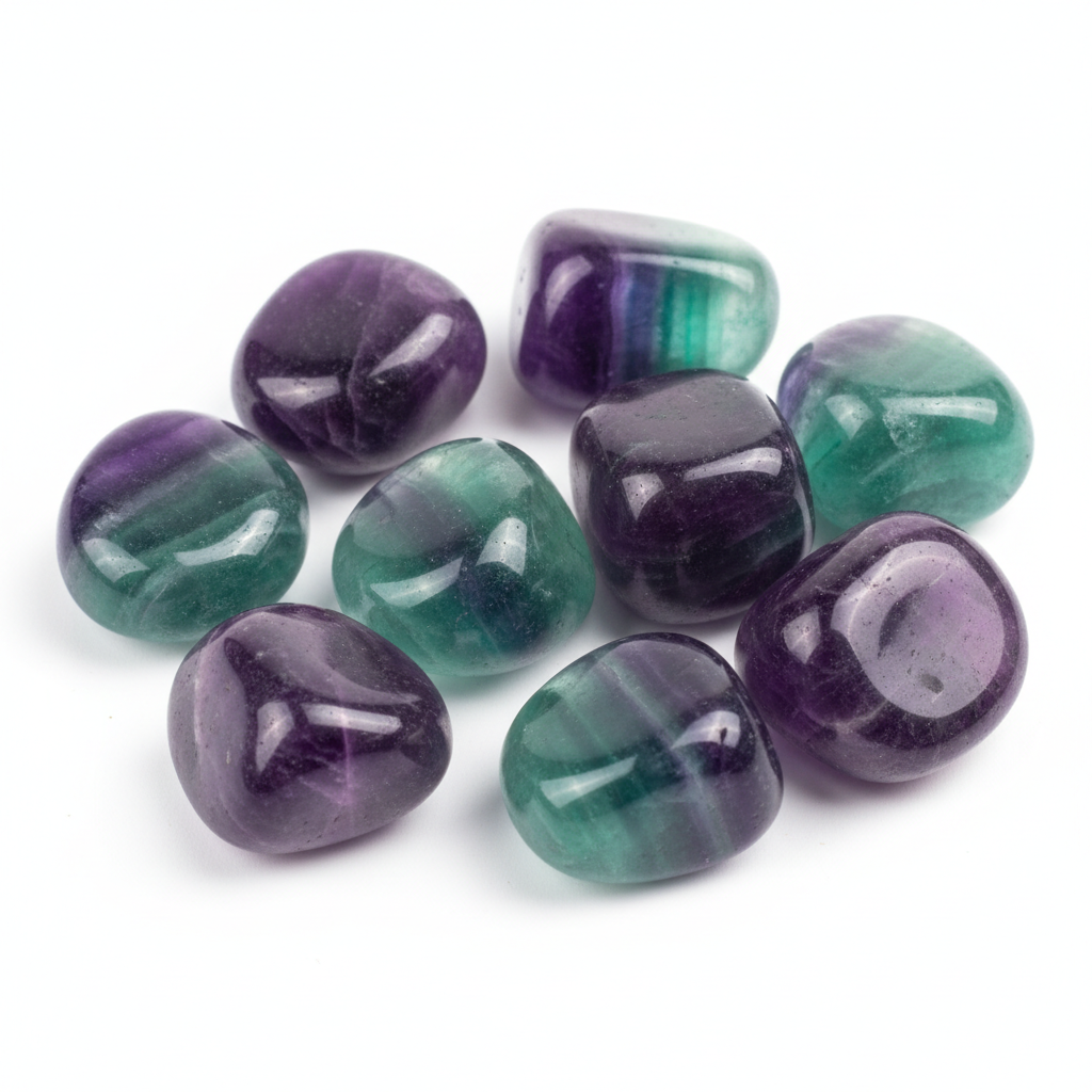 pietra burattata fluorite naturale
