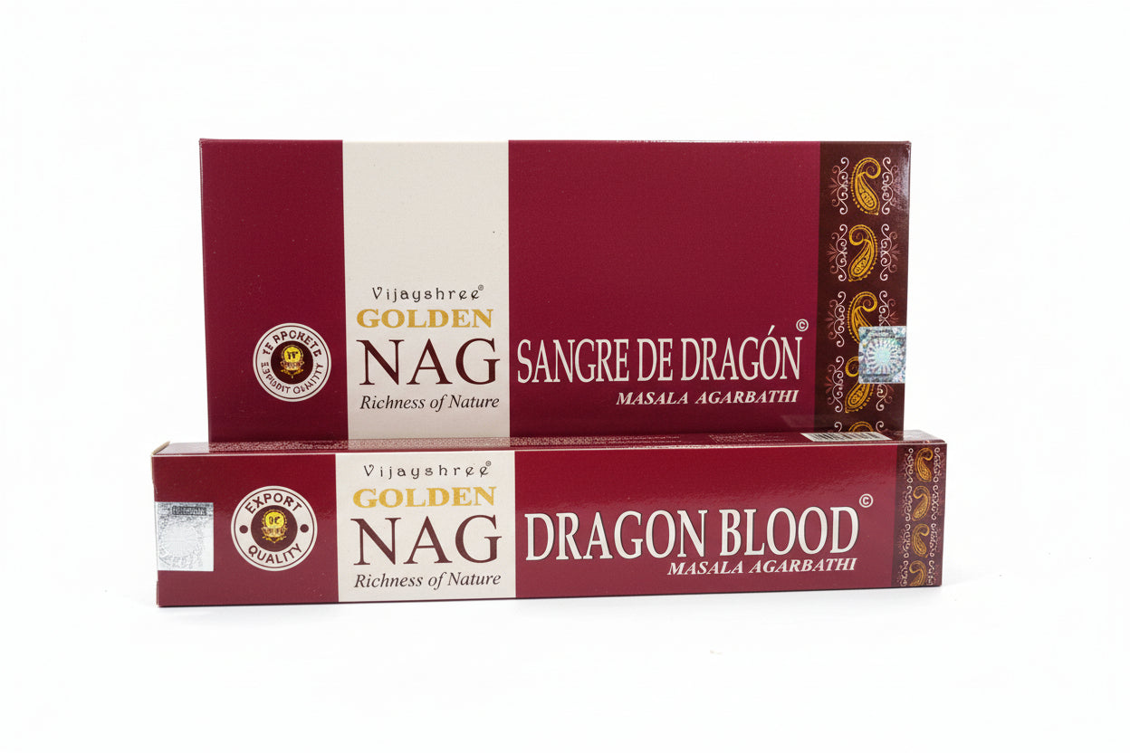 Bastoncini di incenso Vijayshree Golden Nag Dragon Blood Masala Agarbathi 15 g fragranza calda e resinosa